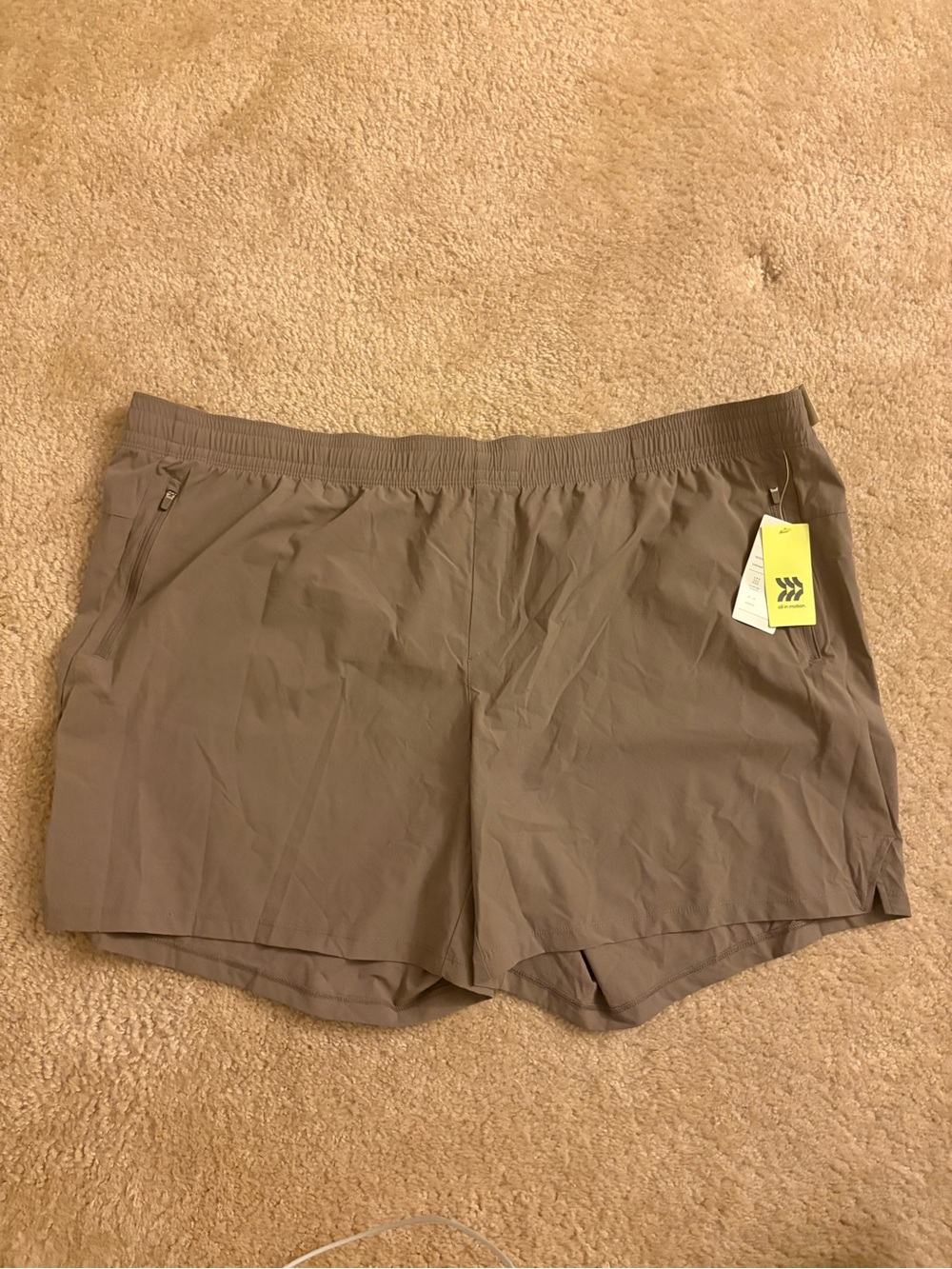 All In Motion Women’s Athletic Shorts in Taupe (3XL) New